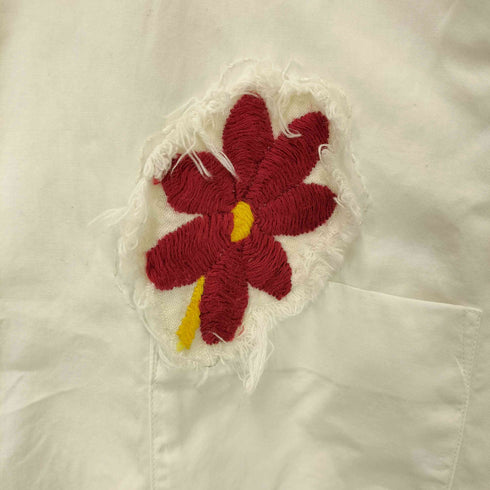 コムデギャルソンコムデギャルソン COMME des GARCONS COMME des GARCONS デザインステッチ カラー フラワー ワッペン L/S シャツ レディース