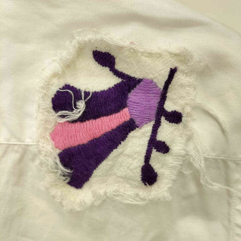 コムデギャルソンコムデギャルソン COMME des GARCONS COMME des GARCONS デザインステッチ カラー フラワー ワッペン L/S シャツ レディース