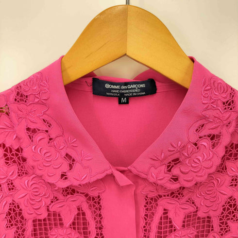 コムデギャルソン COMME des GARCONS 80S AOYAMA SP HAND EMBROIDERED SILK SHIRTS 青山SP カッティング シルク シャツ レディース JPN:M