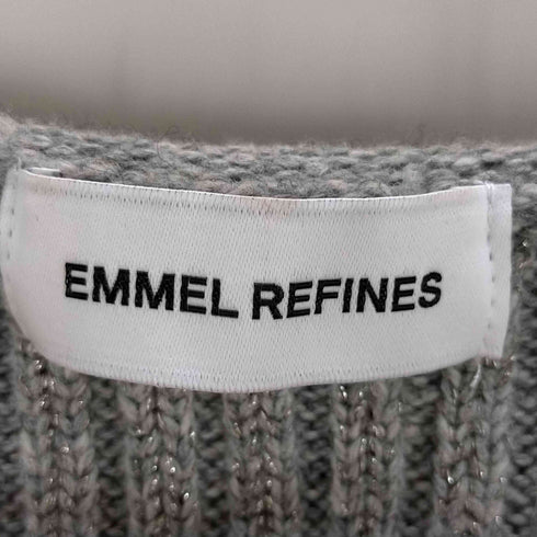 エメルリファインズ EMMEL REFINES ラメ加工 ラウンドネックニット レディース FREE