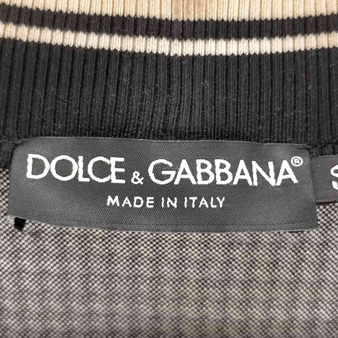 ドルチェアンドガッバーナ DOLCE&GABBANA 千鳥格子 ワッペンカーディガン メンズ 50
