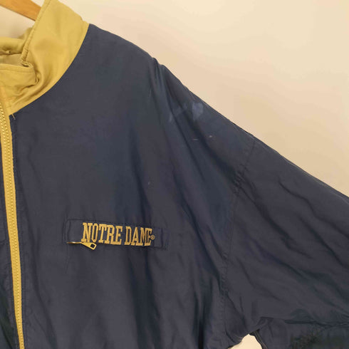 90S 韓国製 PRO PLAYER NOTRE DAME 両面刺繍 ナイロン ジャケット メンズ import:XXL
