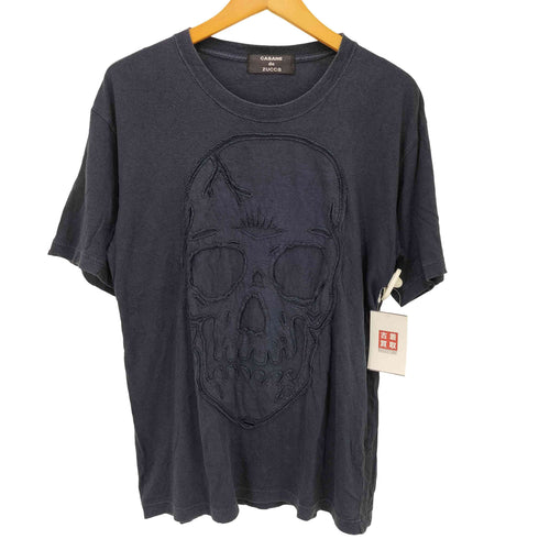 カバンドズッカ CABANE de ZUCCa 製品染め スカルデザイン クルーネック Tシャツ Y2K レディース JPN:M