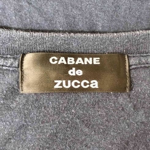 カバンドズッカ CABANE de ZUCCa 製品染め スカルデザイン クルーネック Tシャツ Y2K レディース JPN:M