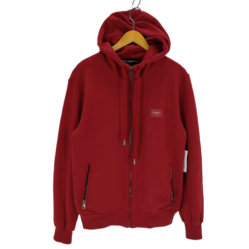 ドルチェアンドガッバーナ DOLCE&GABBANA レザーパッチ ジップアップフーディー メンズ JPN:XS