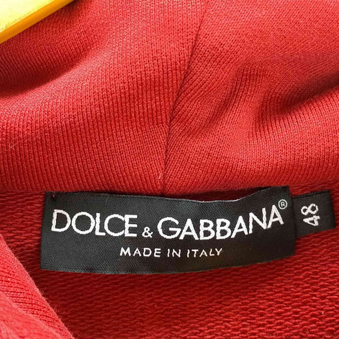 ドルチェアンドガッバーナ DOLCE&GABBANA レザーパッチ ジップアップフーディー メンズ JPN:XS