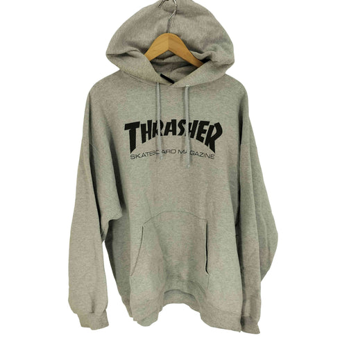 スラッシャー THRASHER ロゴプリント ドローコード プルオーバー パーカー メンズ import:L