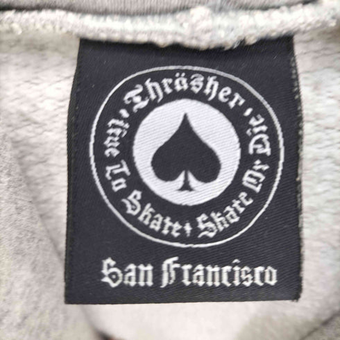 スラッシャー THRASHER ロゴプリント ドローコード プルオーバー パーカー メンズ import:L