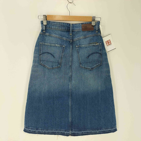 ジースターロー G-STAR RAW A-LIVE MIDI RP SKIRT スリットダメージスカート レディース W24