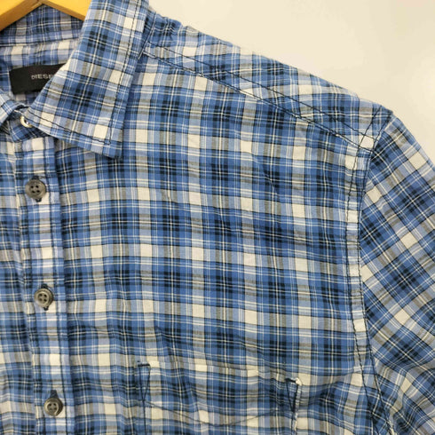 ディーゼル DIESEL タータンチェック ショートスリーブ ポケットシャツ メンズ import:S