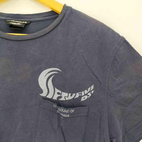 フィフティーファイブディーエスエル 55DSL 両面プリント ポケット Tシャツ メンズ import:M