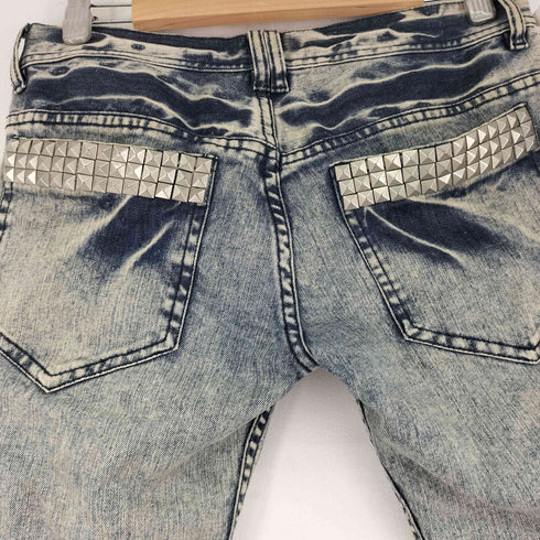 グラッドニュース GLAD NEWS スタッズ加工 デニムショーツ メンズ JPN:3