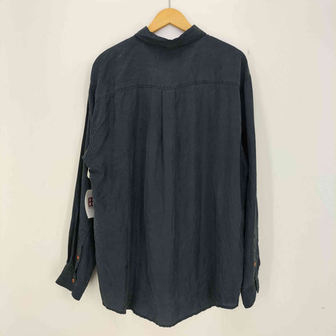 90s creativedge シルク100 ロングスリーブシャツ 長袖シャツ メンズ import:XL