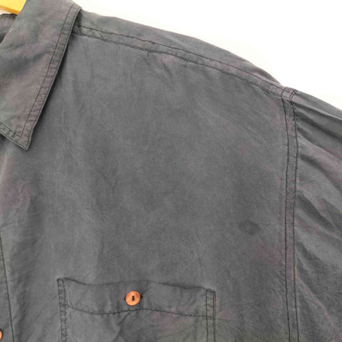 90s creativedge シルク100 ロングスリーブシャツ 長袖シャツ メンズ import:XL