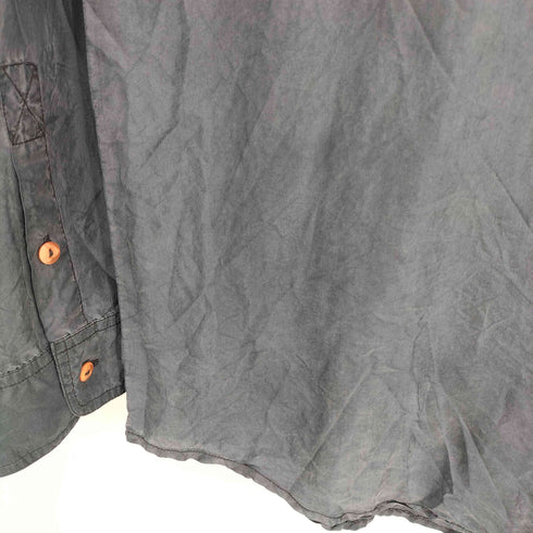 90s creativedge シルク100 ロングスリーブシャツ 長袖シャツ メンズ import:XL