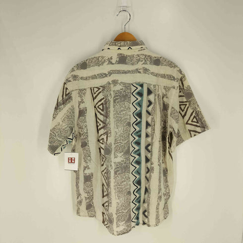 MAYNE Casual 総柄 コットンリネン シャツ メンズ import:L