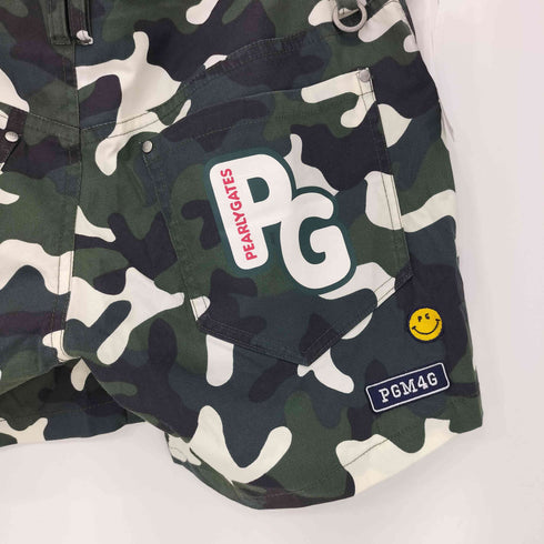 パーリーゲイツ PEARLY GATES にこちゃんロゴ 迷彩 カモ ショーツ レディース JPN:0