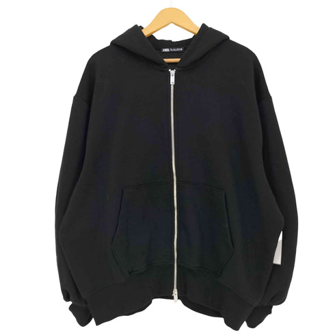 ザラ ZARA オーバーサイズジップアップフーディ レディース import:L