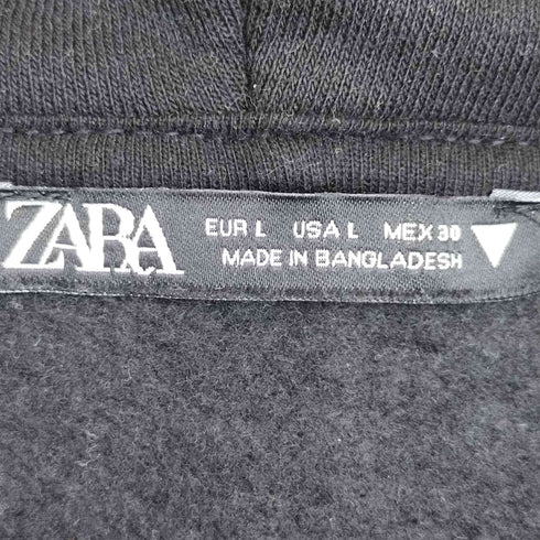 ザラ ZARA オーバーサイズジップアップフーディ レディース import:L