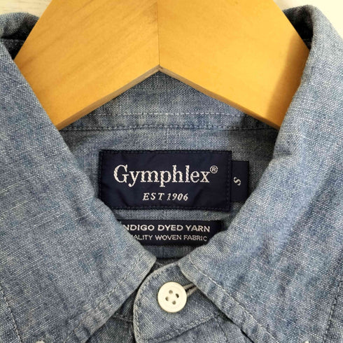 ジムフレックス GYMPHLEX ロゴ刺繍 シャンブレー ボタンダウンシャツ メンズ JPN:S