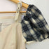 SOS SEAMSTRESS チェック柄 生地切替 オフショルダー チュニック ワンピース レディース
