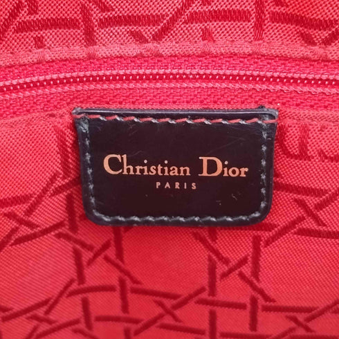 クリスチャンディオール Christian Dior カナージュハンドバック パテントレザー エナメル レディース