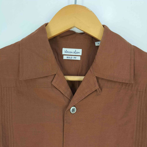 スティーブンアラン Steven Alan C/L SLUB CUBA SHIRT-BOLD キューバシャツ メンズ import:S