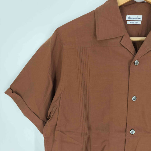スティーブンアラン Steven Alan C/L SLUB CUBA SHIRT-BOLD キューバシャツ メンズ import:S