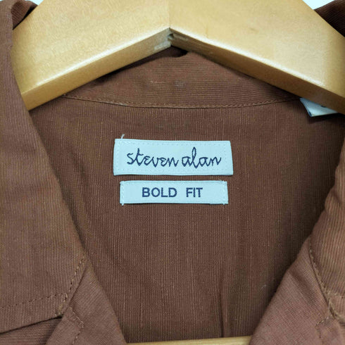 スティーブンアラン Steven Alan C/L SLUB CUBA SHIRT-BOLD キューバシャツ メンズ import:S