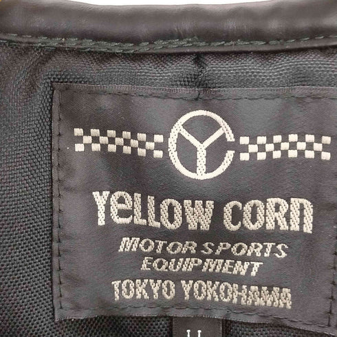 YELLO CORN マルチポケット レザーベスト バイカー メンズ JPN:XL
