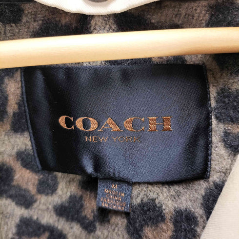 コーチ COACH レオパード ライナー付き トレンチコート レディース import:M
