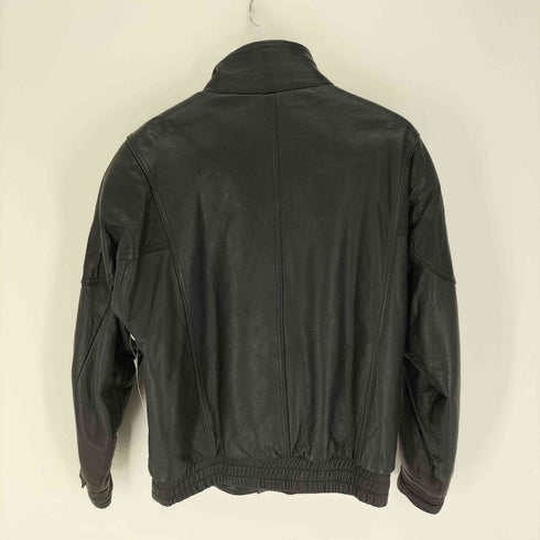 MILANOZA COLLECTION レザー スタンドネック 切替 ジャケット メンズ import:S