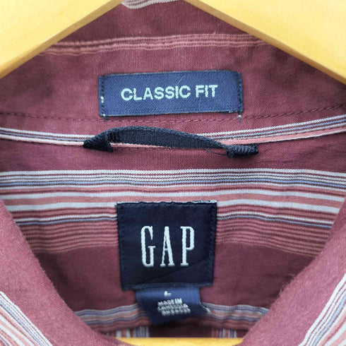 ギャップ Gap CLASSIC FIT マルチストライプ L/S シャツ メンズ JPN:L