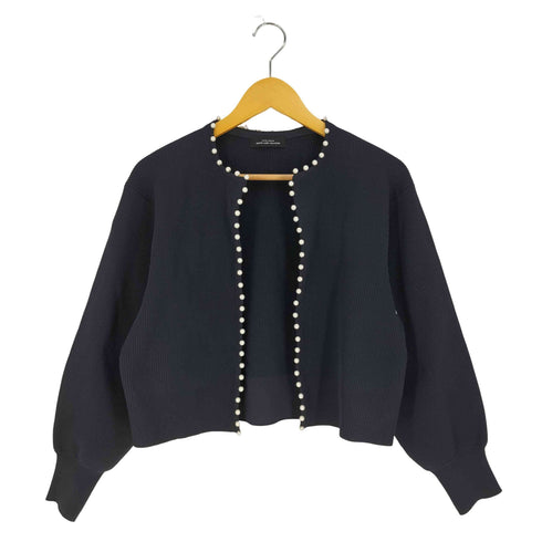 ユナイテッドアローズグリーンレーベルリラクシング UNITED ARROWS green label relaxing フェイクパール クロップド カーディガン -ウォッシャブル レディース