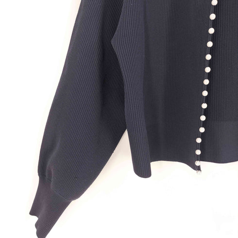ユナイテッドアローズグリーンレーベルリラクシング UNITED ARROWS green label relaxing フェイクパール クロップド カーディガン -ウォッシャブル レディース
