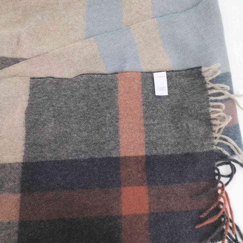 ポールスミス Paul Smith チェック柄 カシミヤ フランジ マフラー レディース