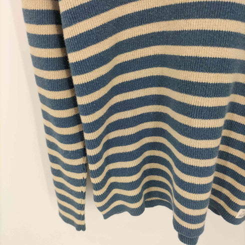 ポロジーンズカンパニーラルフローレン POLO JEANS COMPANY RALPH LAUREN 00S ポニー無し アクリル混 ボーダー コットンニット プルオーバー パーカー メンズ import:S