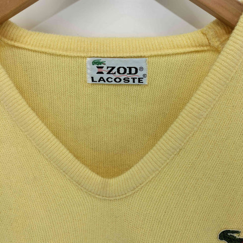 アイゾッドラコステ IZOD LACOSTE 70S 糸巻タグ ワニワッペン Vネック ニット メンズ