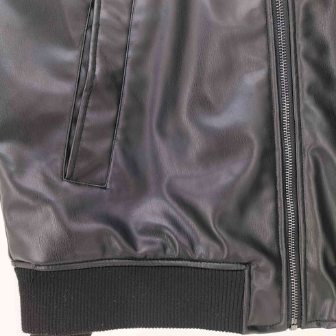 ザラ ZARA フェイクレザー ジップアップ ジャケット メンズ import:XL