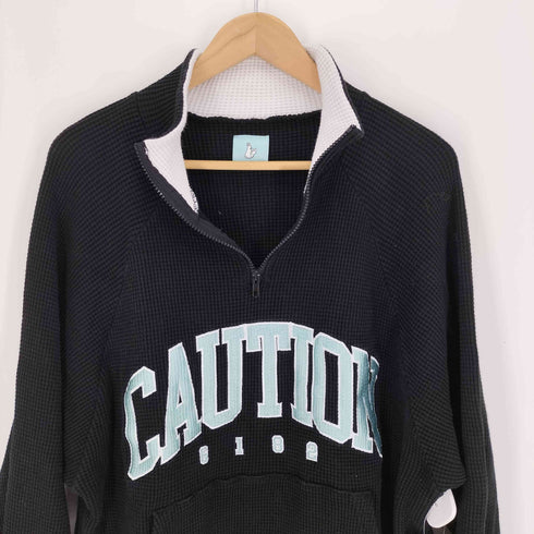 エフアールツー FR2 CAUTION 6182 月桃 刺繍 サーマル ハーフジップ スウェット レディース JPN:M