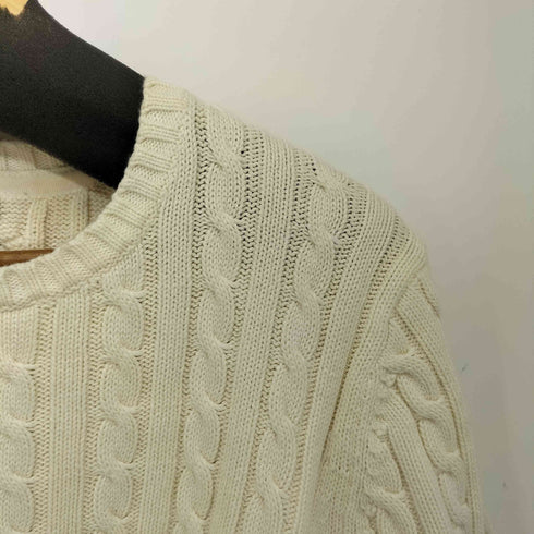 エルエルビーン L.L.Bean クルーネック コットン ケーブル ニット レディース import:L