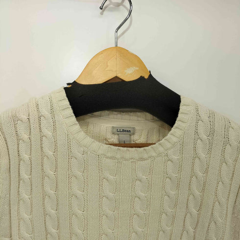 エルエルビーン L.L.Bean クルーネック コットン ケーブル ニット レディース import:L