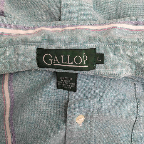 GALLOP ストライプ ボタンダウンシャツ メンズ import:L
