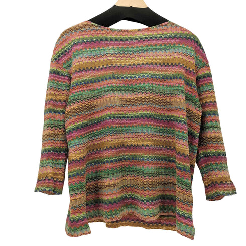 ミッソーニ MISSONI 90-00S イタリア製 総柄 3Dプルオーバー ニット レディース