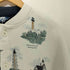 90S USA製 Art Unlimite Nautical Pattern Sweat 総柄 スウェット カーディガン メンズ