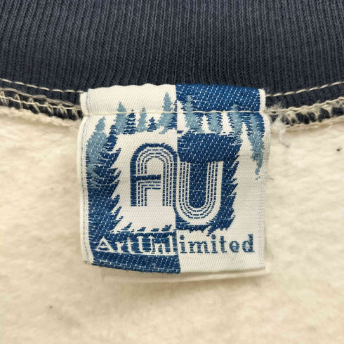 90S USA製 Art Unlimite Nautical Pattern Sweat 総柄 スウェット カーディガン メンズ