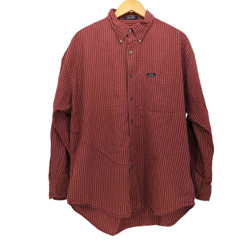 チャップスラルフローレン CHAPS RALPH LAUREN 90S インドネシア製 チェック L/S ボタンダウンシャツ メンズ import:L
