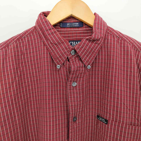 チャップスラルフローレン CHAPS RALPH LAUREN 90S インドネシア製 チェック L/S ボタンダウンシャツ メンズ import:L