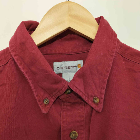カーハート Carhartt 90S 革ロゴタグ ボタンダウン ワークシャツ メンズ import:L