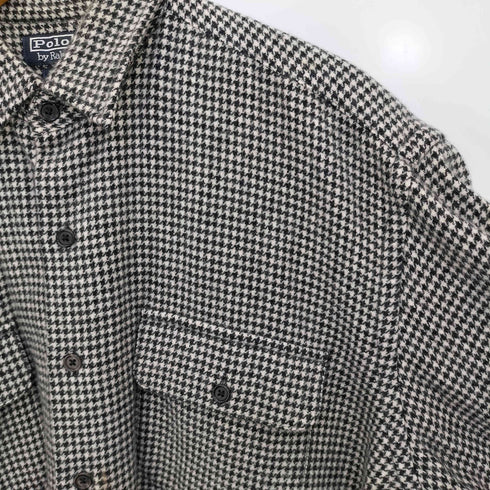 ポロバイラルフローレン Polo by RALPH LAUREN 90S BENFORD 千鳥格子柄 カシミヤ シャツ メンズ import:L